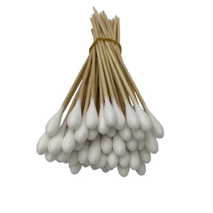 Single End Bamboo Cotton Tip Gun Cleaning Swabs